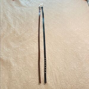 Brown and Blue Leather Belt